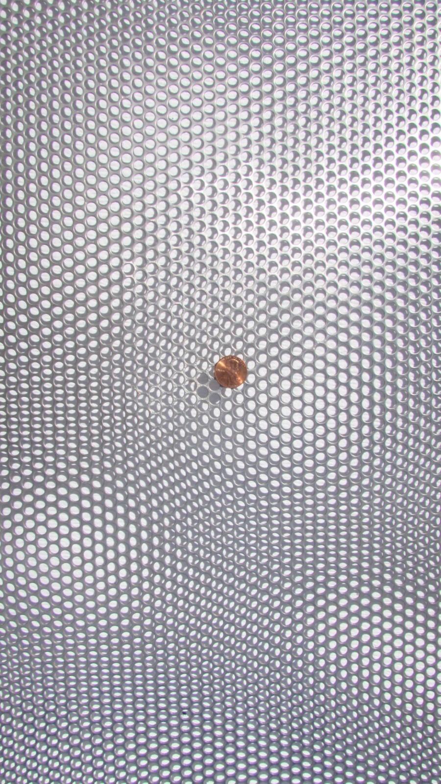 1/4″HOLES ON 5/16″CENTER–16 GA.-STAINLESS PERFORATED SHEET- -5″ X 12″