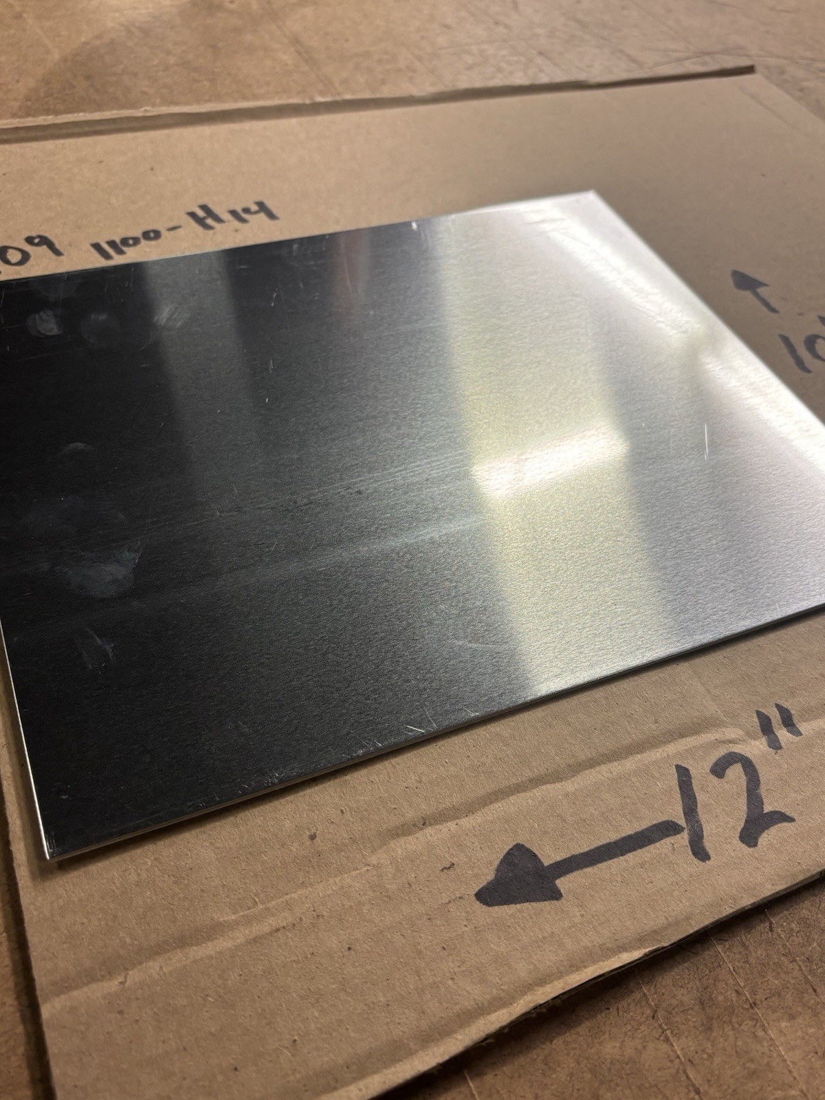 3/32” (0.090” Thick) 1100-H14 Aluminum Sheet Metal – 10” x 12” – New
