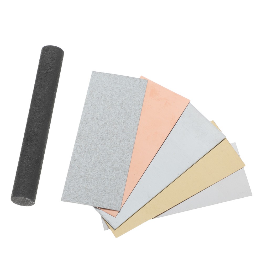 6Pcs Multi Material Electrode Strips Copper Zinc Iron Aluminum for Home Science