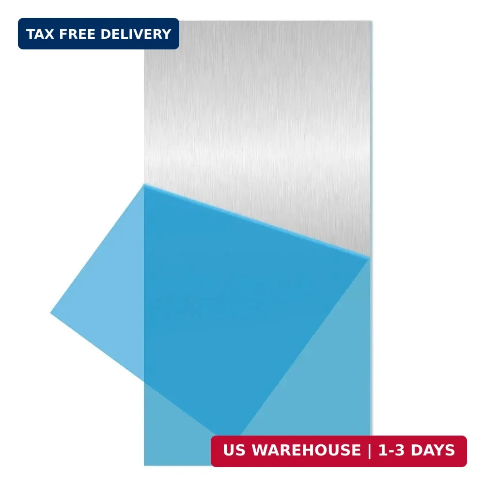 1PCS 6061 Aluminum Sheet Metal 1/8″ x 6″ x 12″, Aluminum Plates Covered with Pro