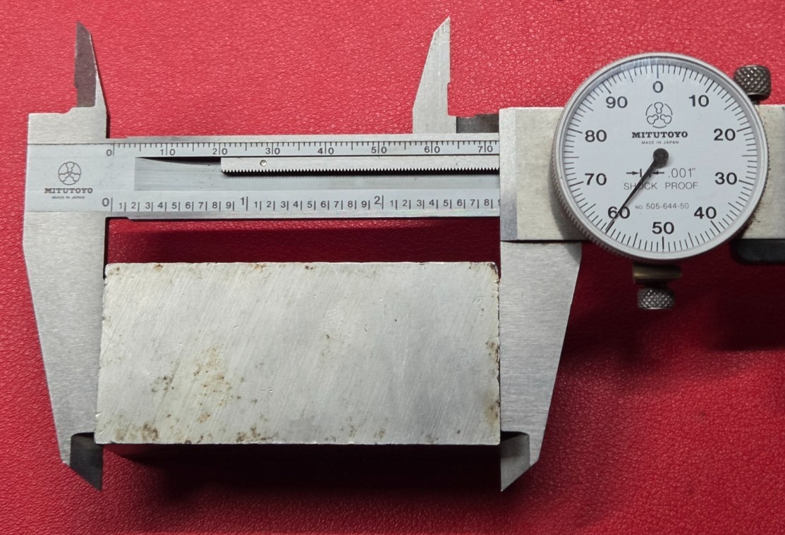 D2 Tool Steel Block Billet 2.860″ L x 1.305″ W x 1.45″ Thick, 1 Lb 1.2 Oz.