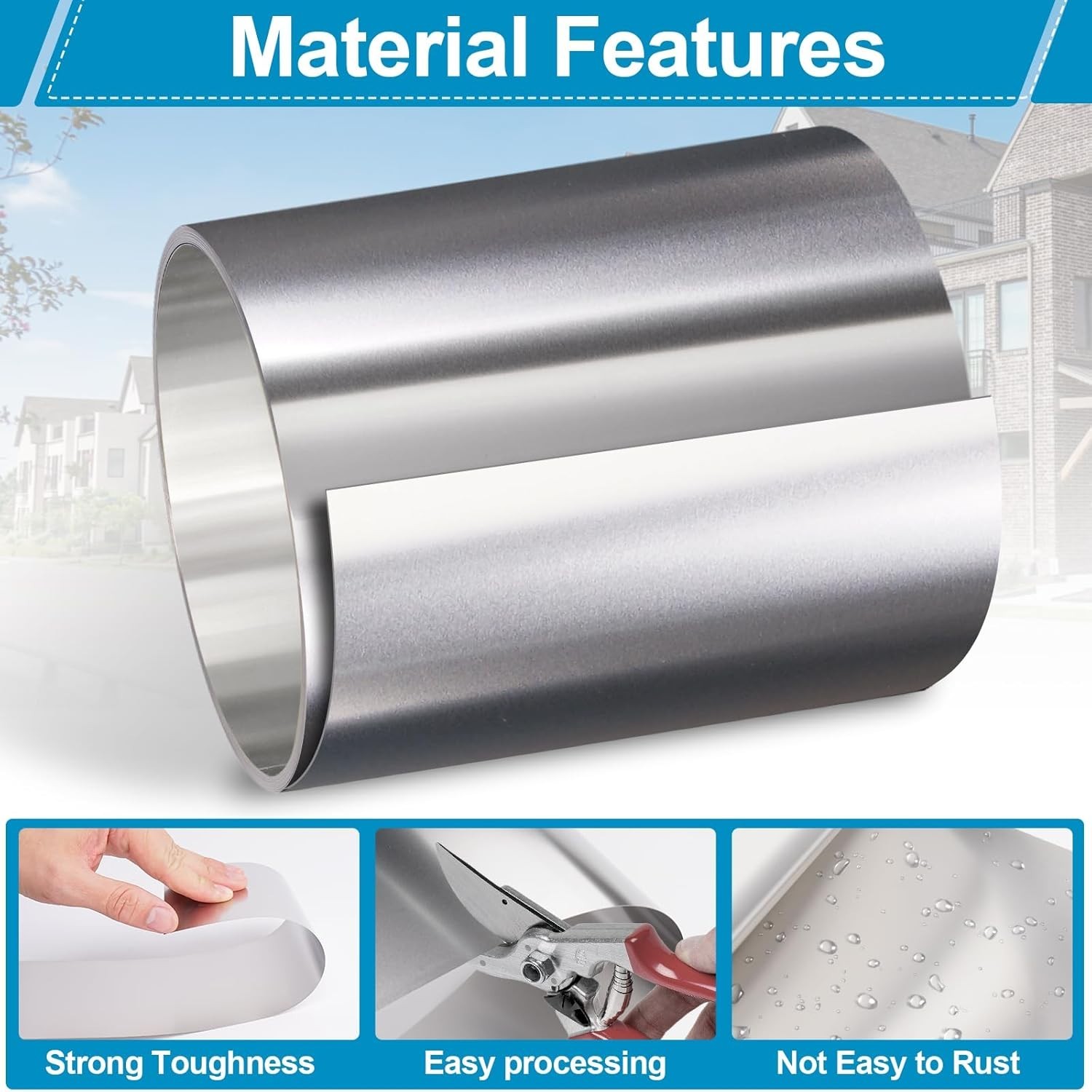 304 Stainless Steel Foil Roll, 6″ x 10Ft Stainless Steel Sheet, Full…