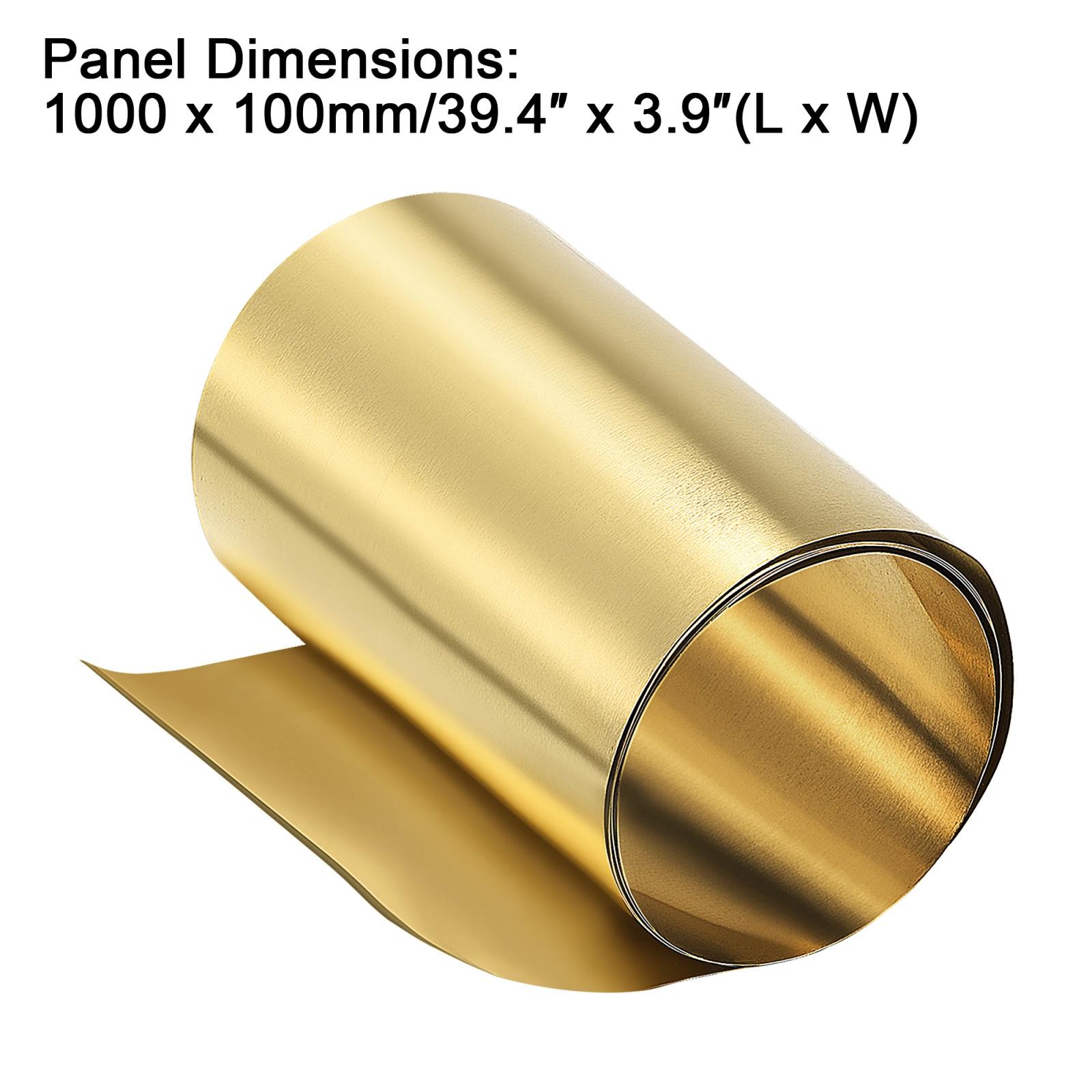 Brass Sheet Roll Metal Foil Plate 1000mm x 100mm x 0.2mm Thick