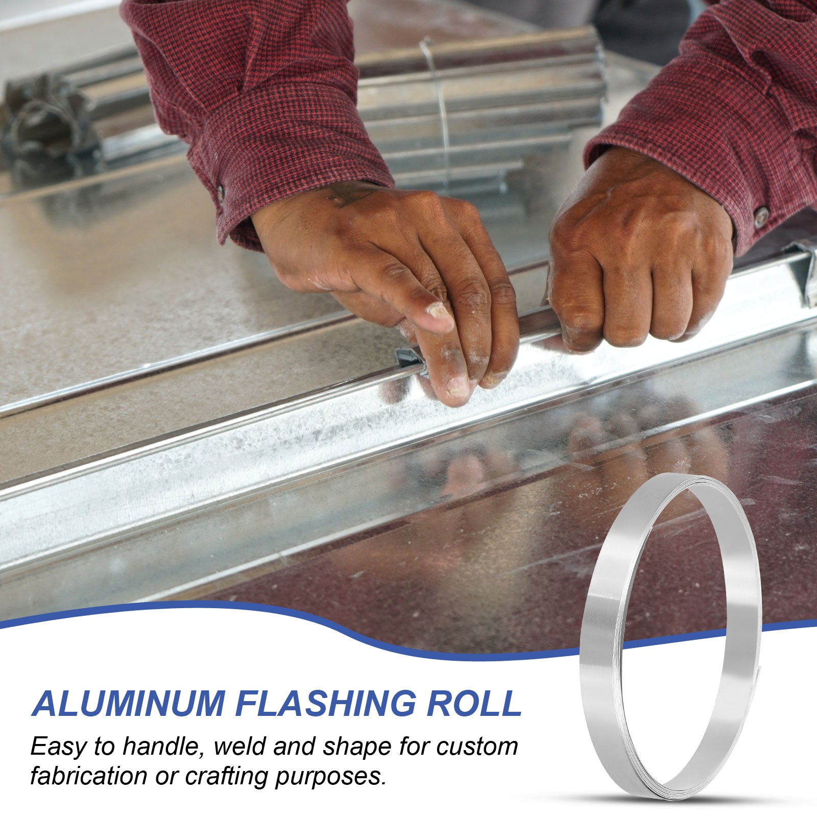 Aluminum Flashing Roll, 3000mm x 10mm x 0.2mm 1060 Aluminum Metal Roll