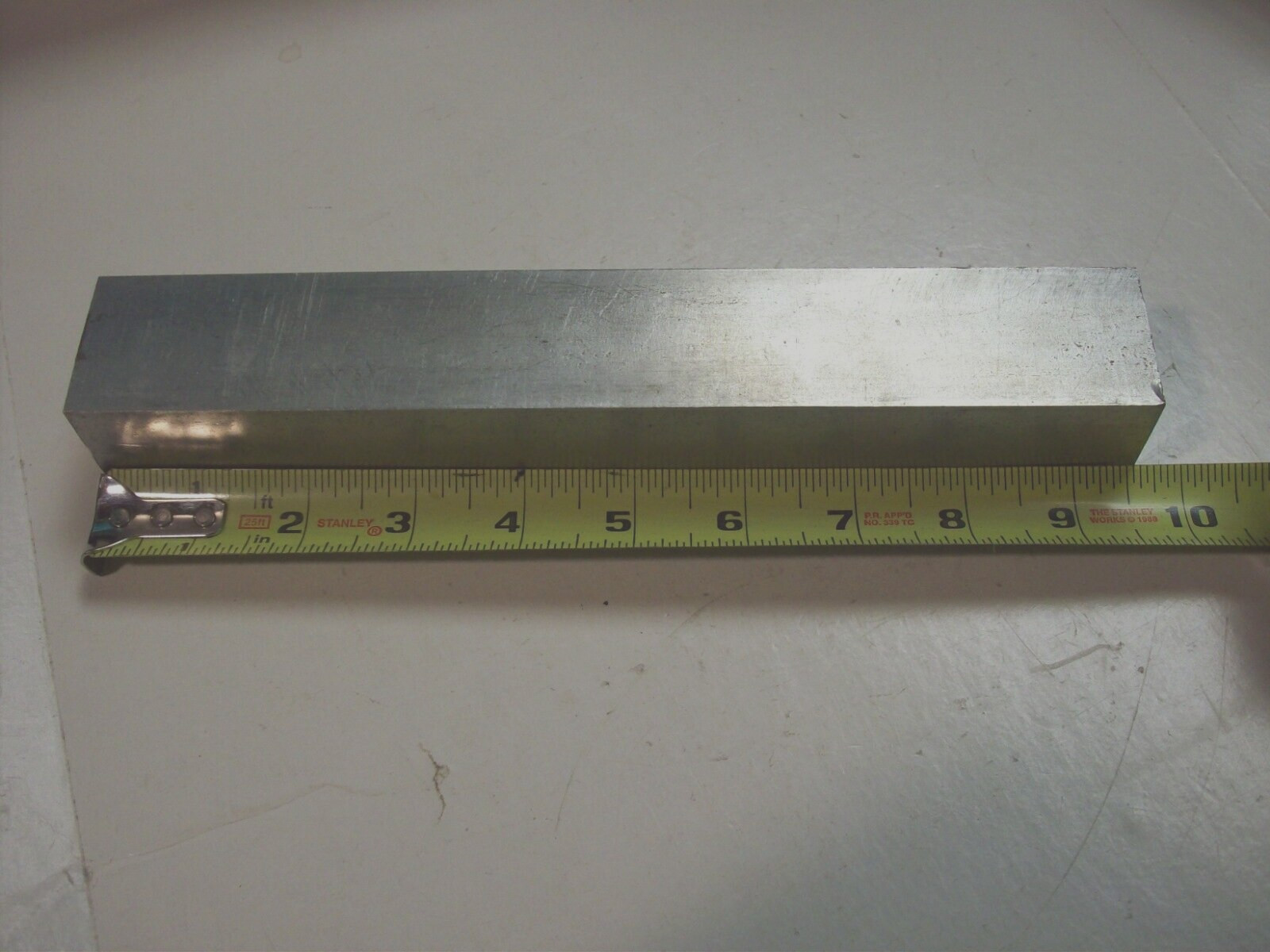 Stainless Steel Flat Bar stock 1-1/2″ x 1-1/2″ x 9-1/16″ Length