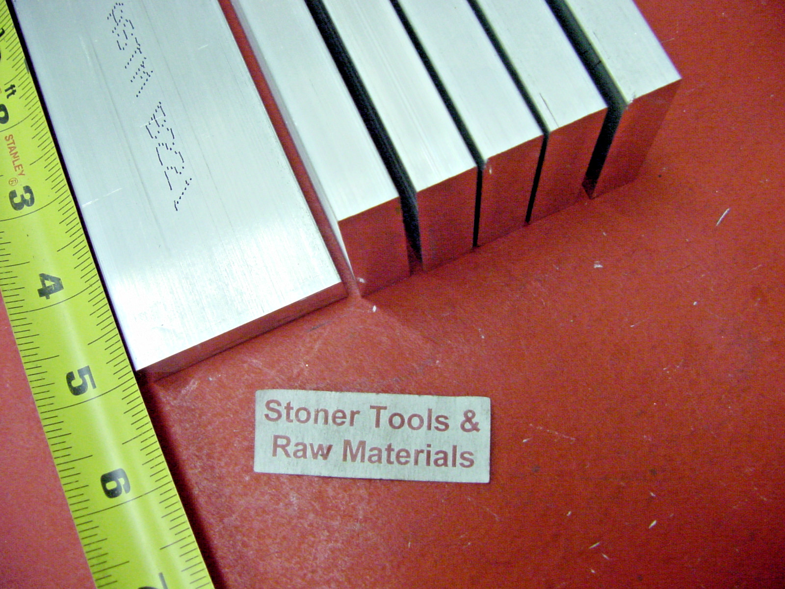 6 Pieces 1/2″x 2″ ALUMINUM REC BAR 5″ long 6061 Solid Extruded Mill Stock New