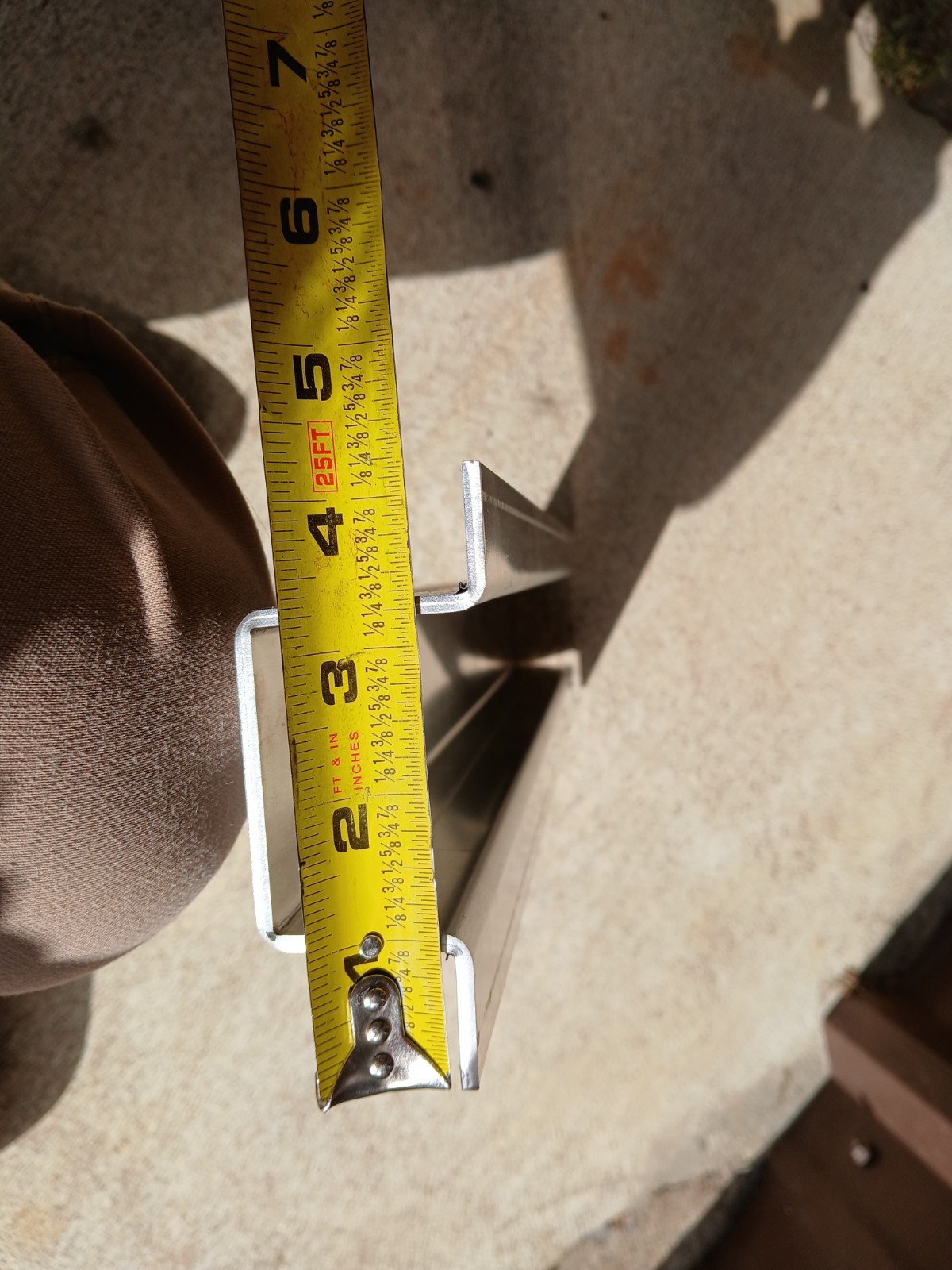 Aluminum Channel Scrap 18″ x 2 1/4″ x 1/8″ (.125) off set one side 1 1/2 & 1 3/8