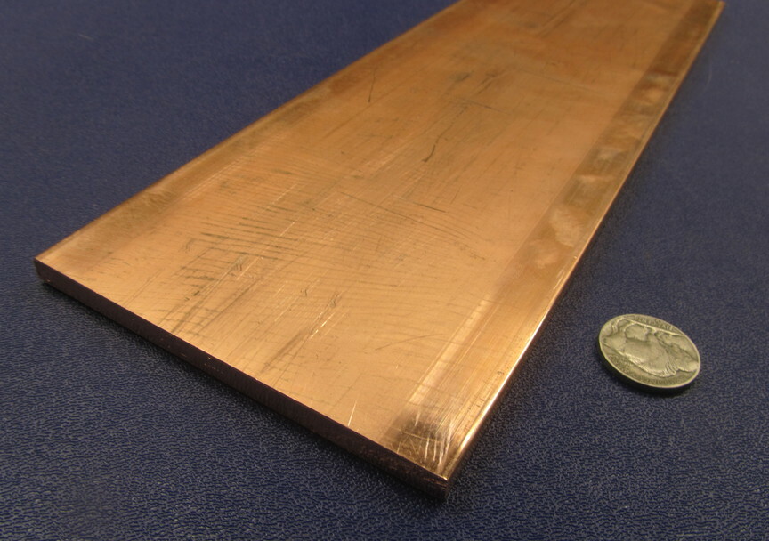 110 Copper Bar H02, 1/4″ Thick x 4.0″ Wide x 2 Ft Length
