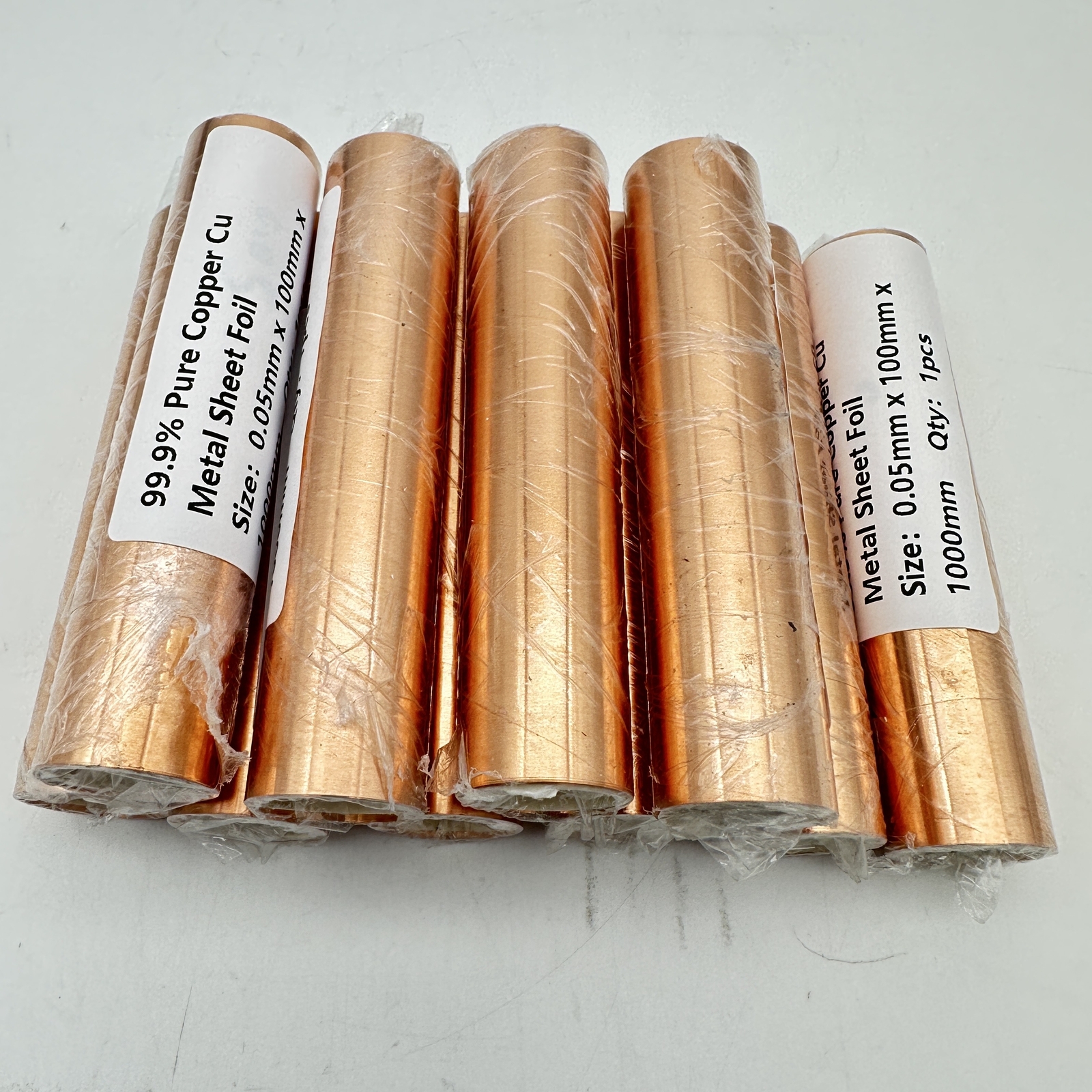 1PC 0.05mm x 100mm x 1000mm 99.9% Pure Copper Cu Metal Sheet Foil
