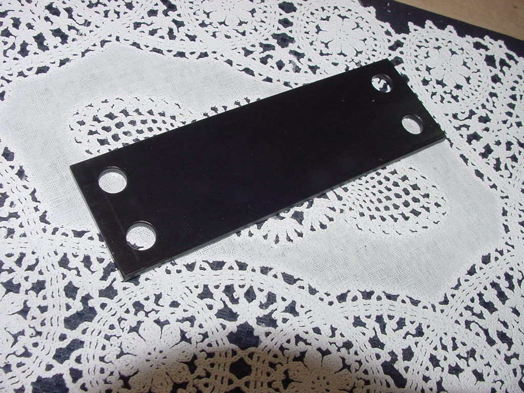 Steel Plate 2 1/2″ X 8″ X 0.190 ” Pre-Drilled 4 Holes, Primed and Painted Black