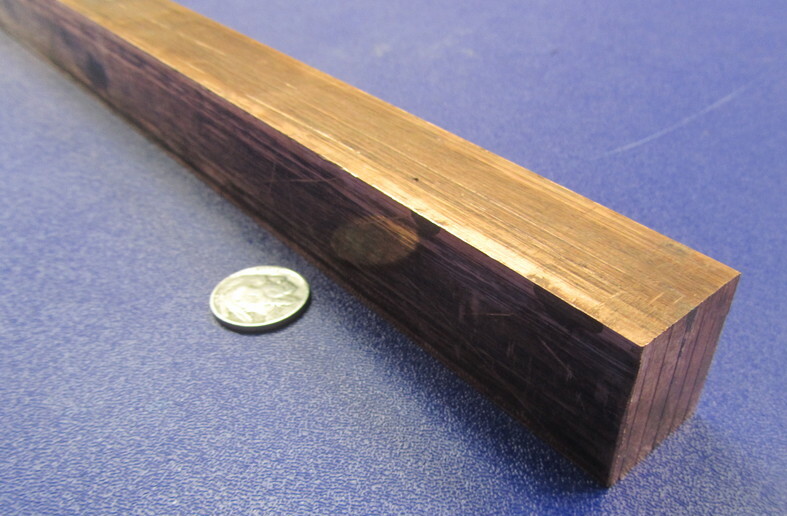 182 Copper Bar 1.0″ Thick x 1 1/4″ Wide x 3 Foot Length