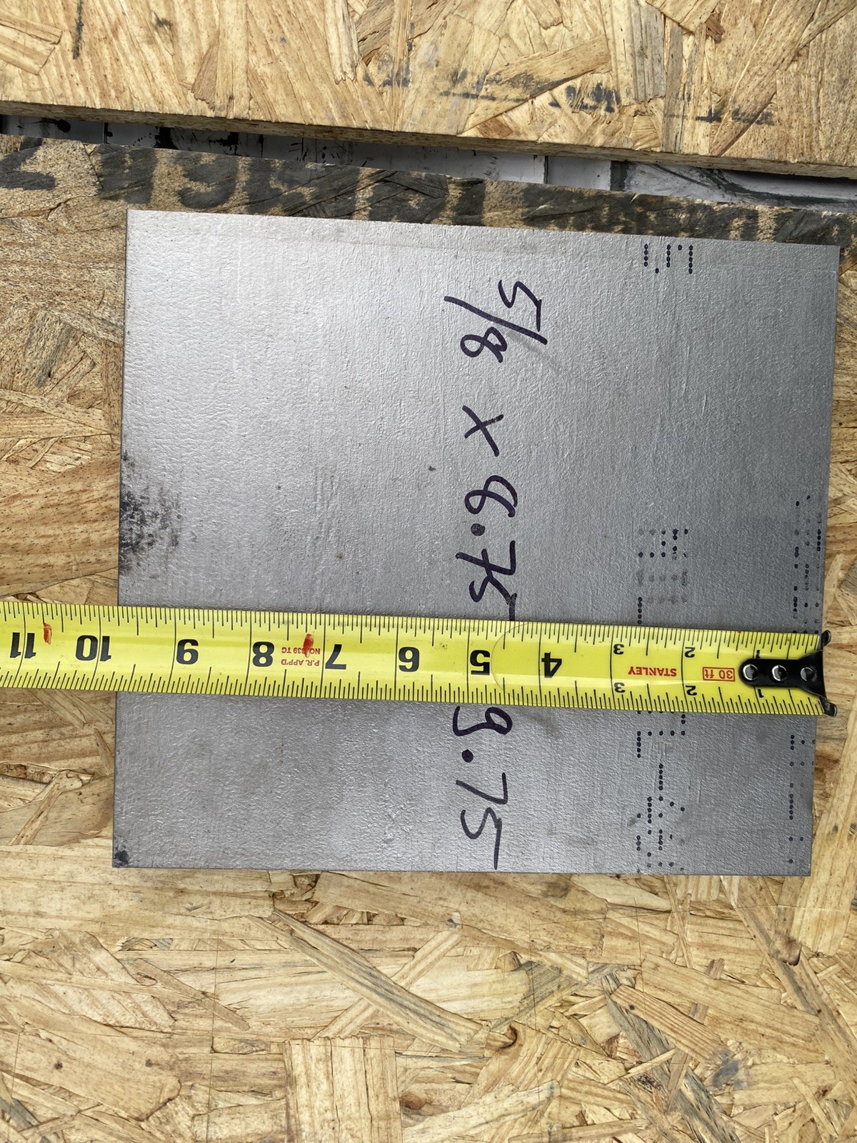 Titanium Plate 8.75 ”X 9.75 ”X 5/8”THK 6AL-4V Grade 5