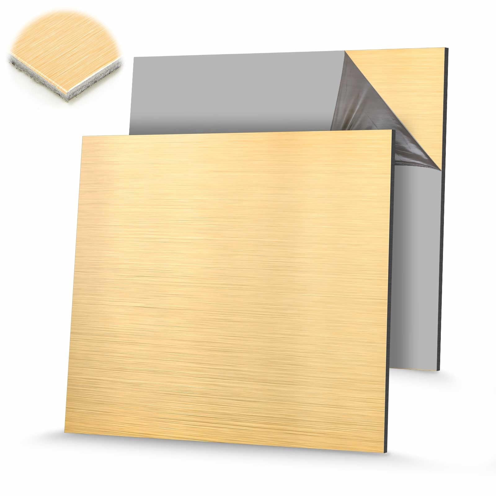 Blulu 2 Pcs Aluminum Composite Panel, 1/8″ Thick Rectangle Aluminum Plastic C…