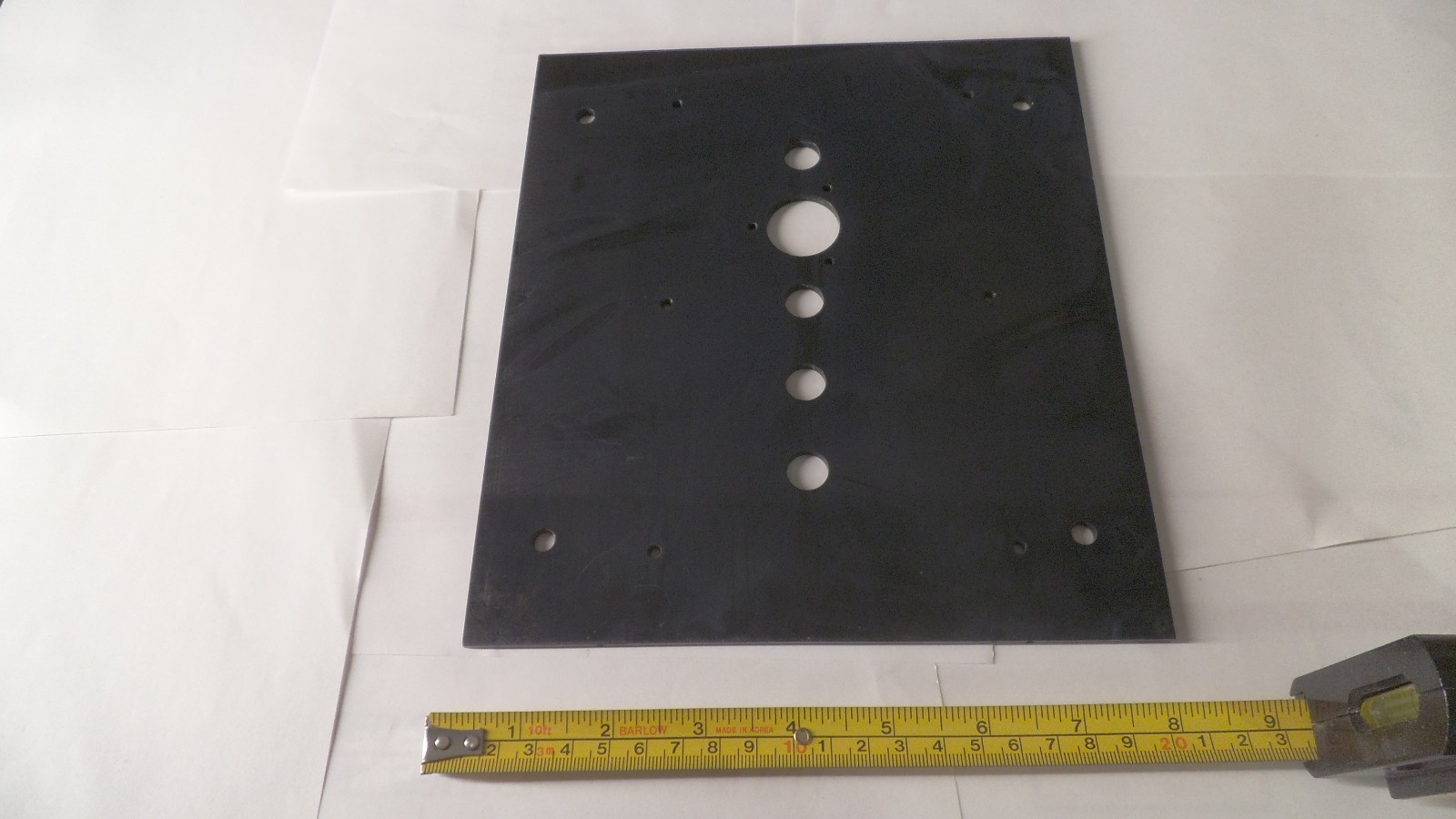 Anodized Aluminum plate, 8-13/16″ x 8″ x .158 thick