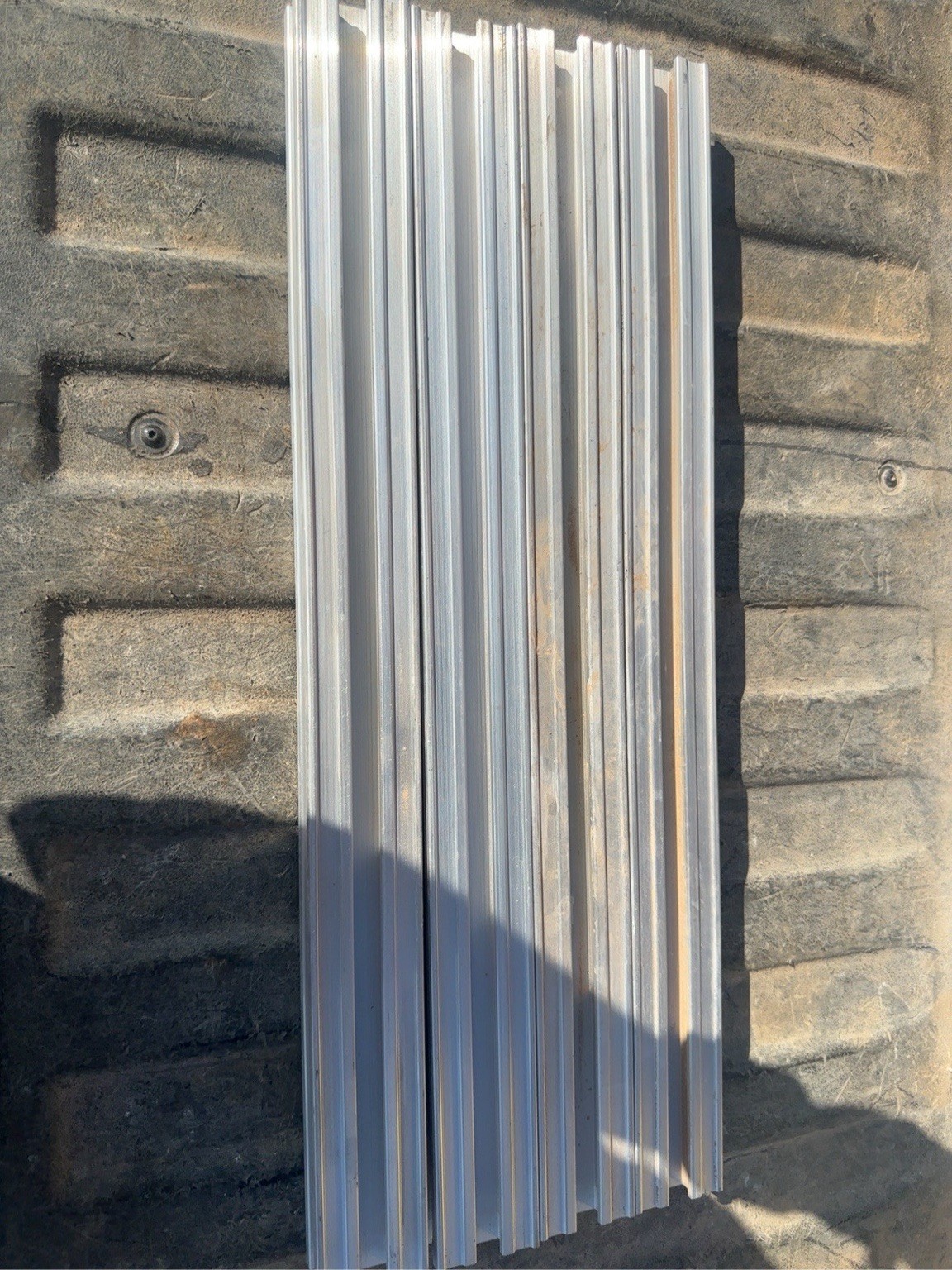 Lot of 8 Aluminum T-Slot Extrusion Rails 24” Long Approx 2-1/4” x 1-1/4”