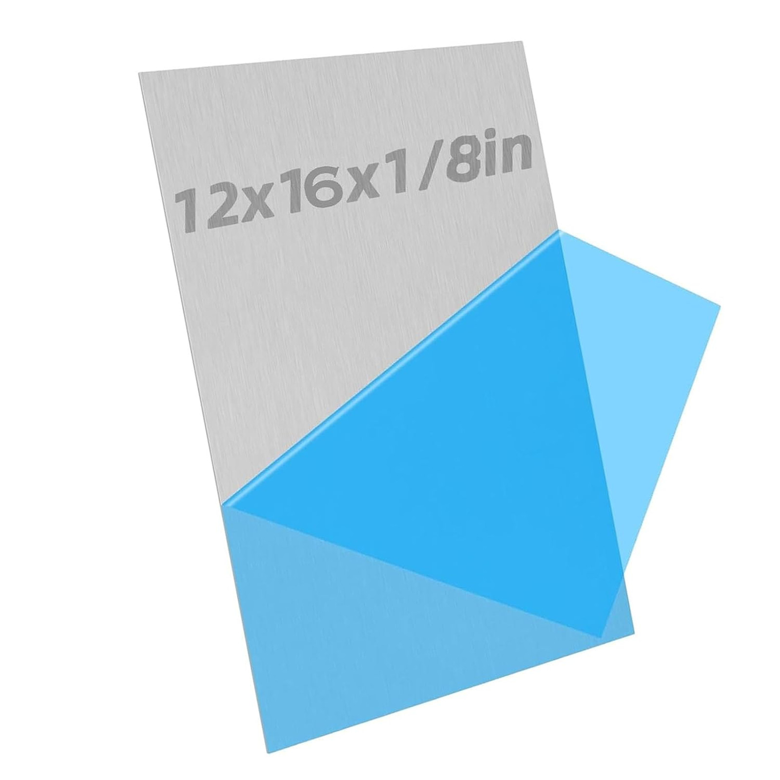 Aluminum Sheet 12x16x1/8 Inch Thick Alloy Durable Metal Plate with Protective