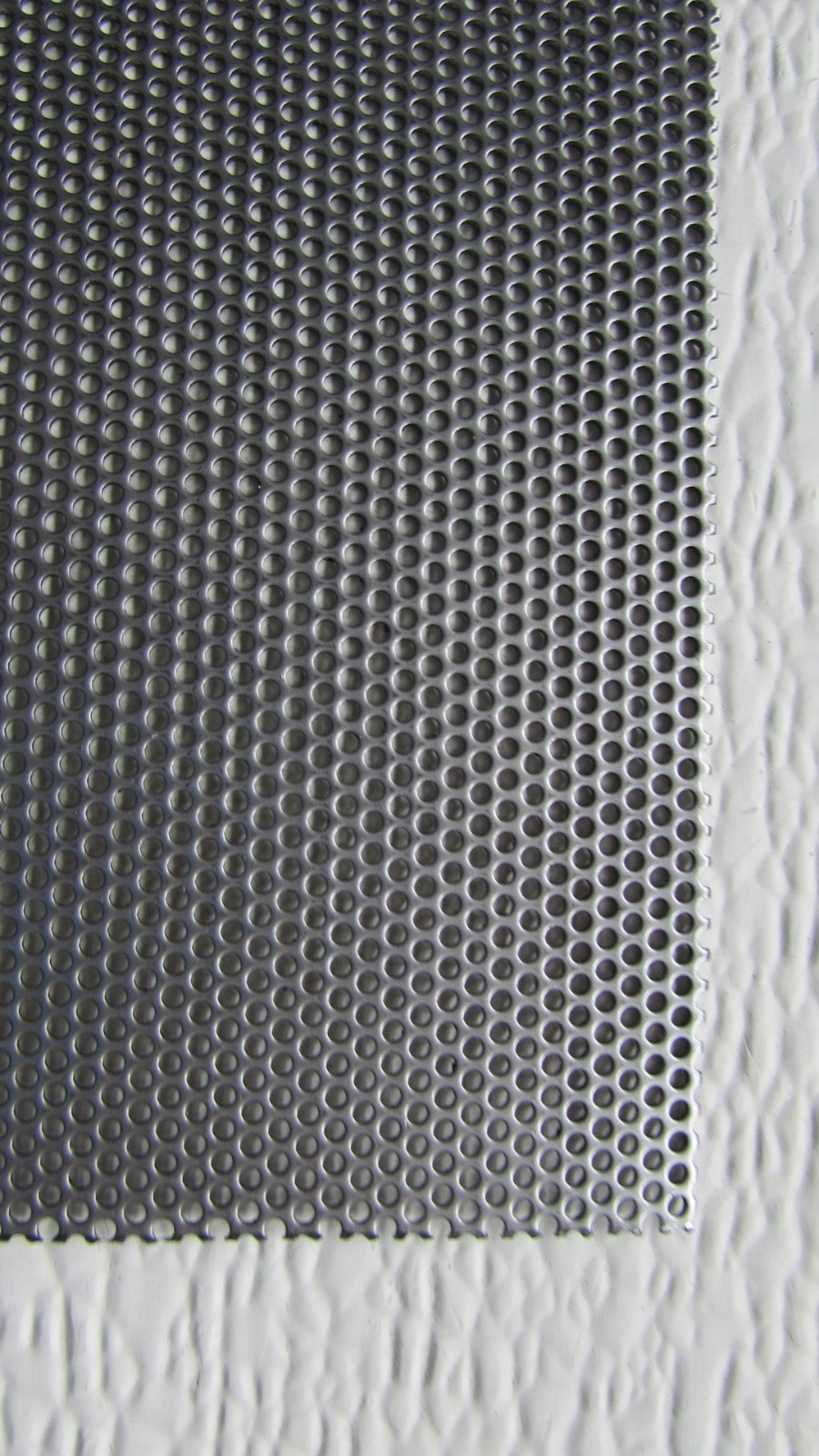 1/16 HOLES ON 3/32 CENTERS- 20 GA.STAINLESS PERFORATED SHEET—6″ x 12″