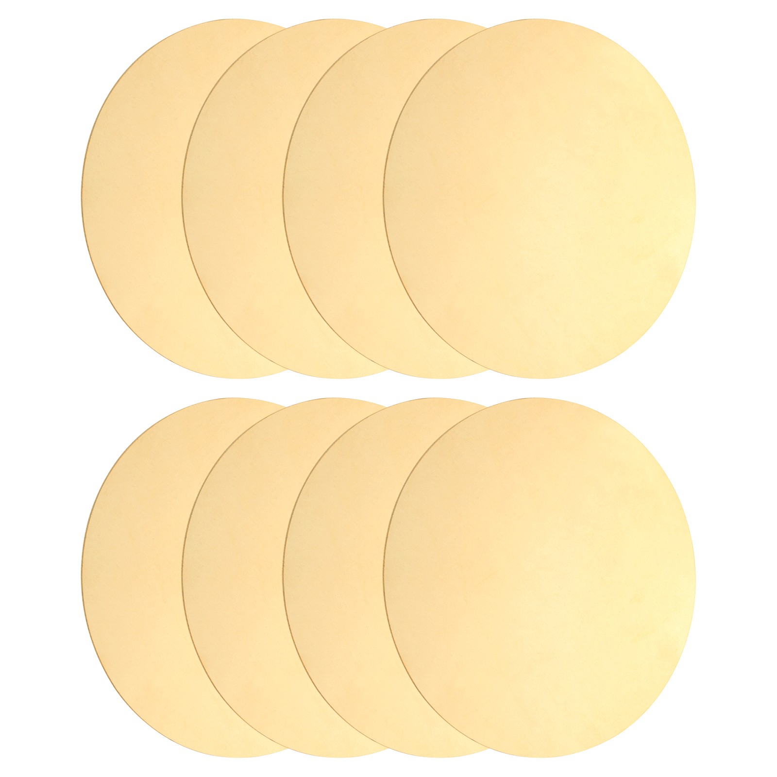 8pcs Brass Sheets, 0.02″ Thickness x 2.36″ Diameter Brass Round Plate, Yellow