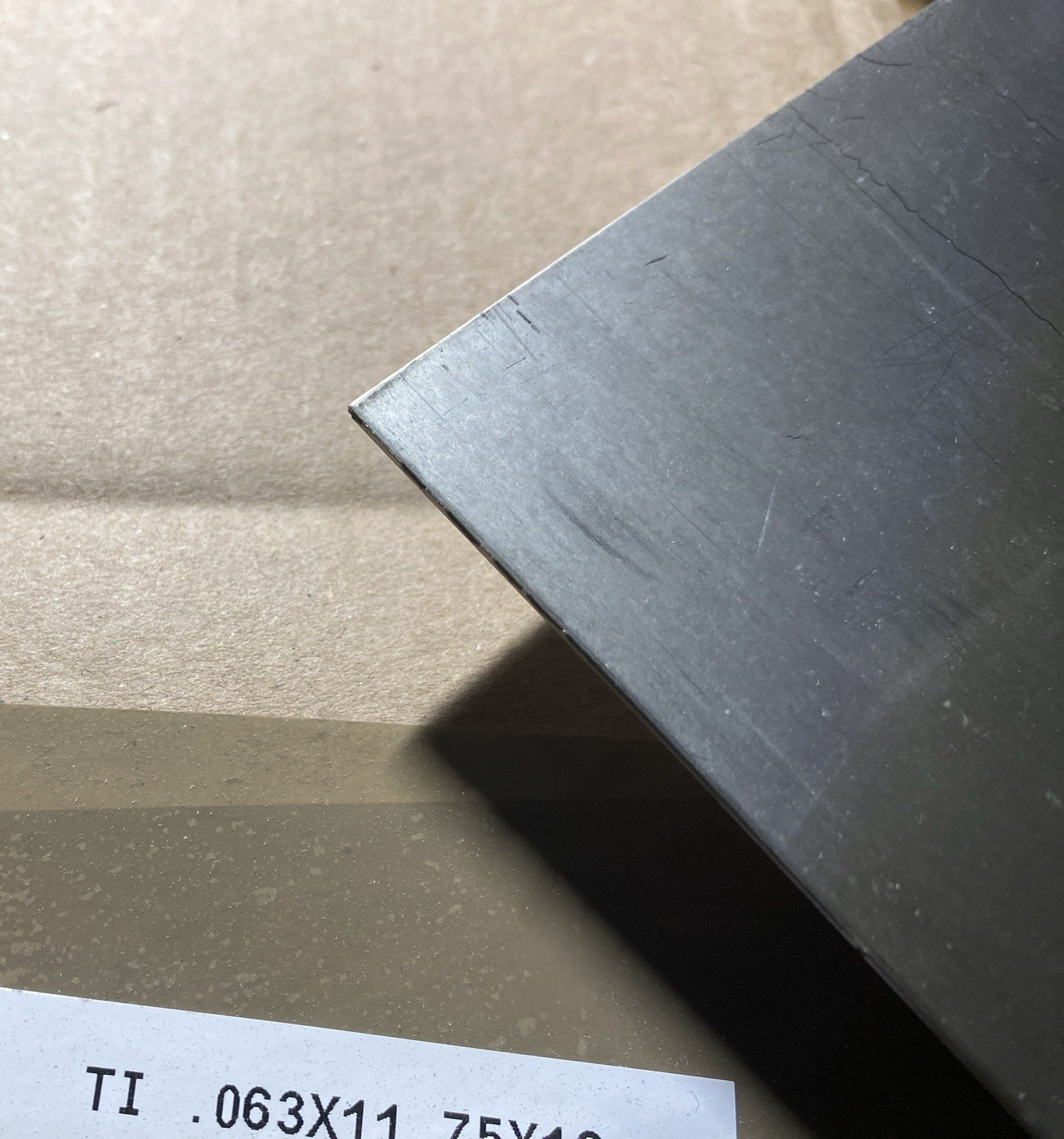 Titanium Sheet .063” X 12” X 12.5” 6AL-4V AMS 4911