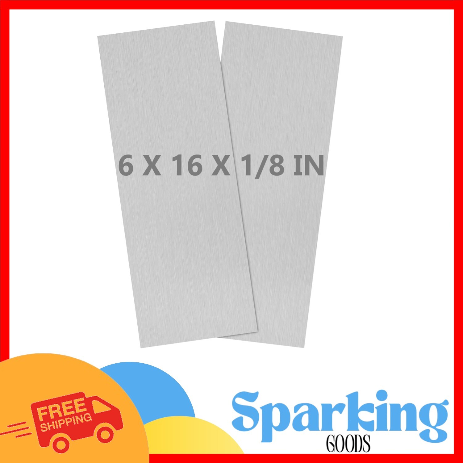 2Pack Heat Treatable Aluminum Sheets 6x16x1/8” – Corrosion Resistant & Versatile