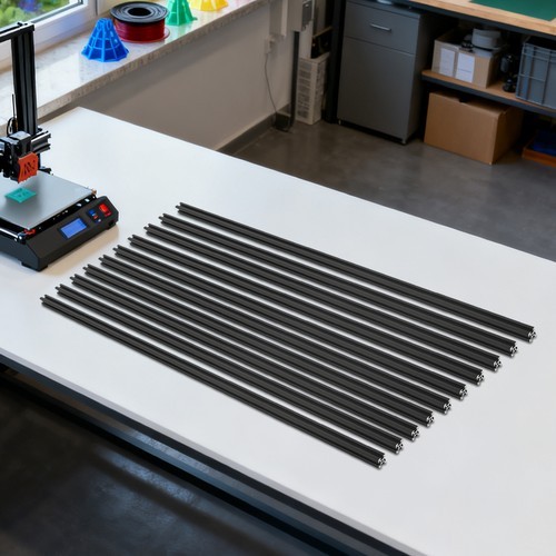 10 Pack Set 2020 Black T-Slot Aluminum Extrusion For CNC 3D Printer – 10X 1M
