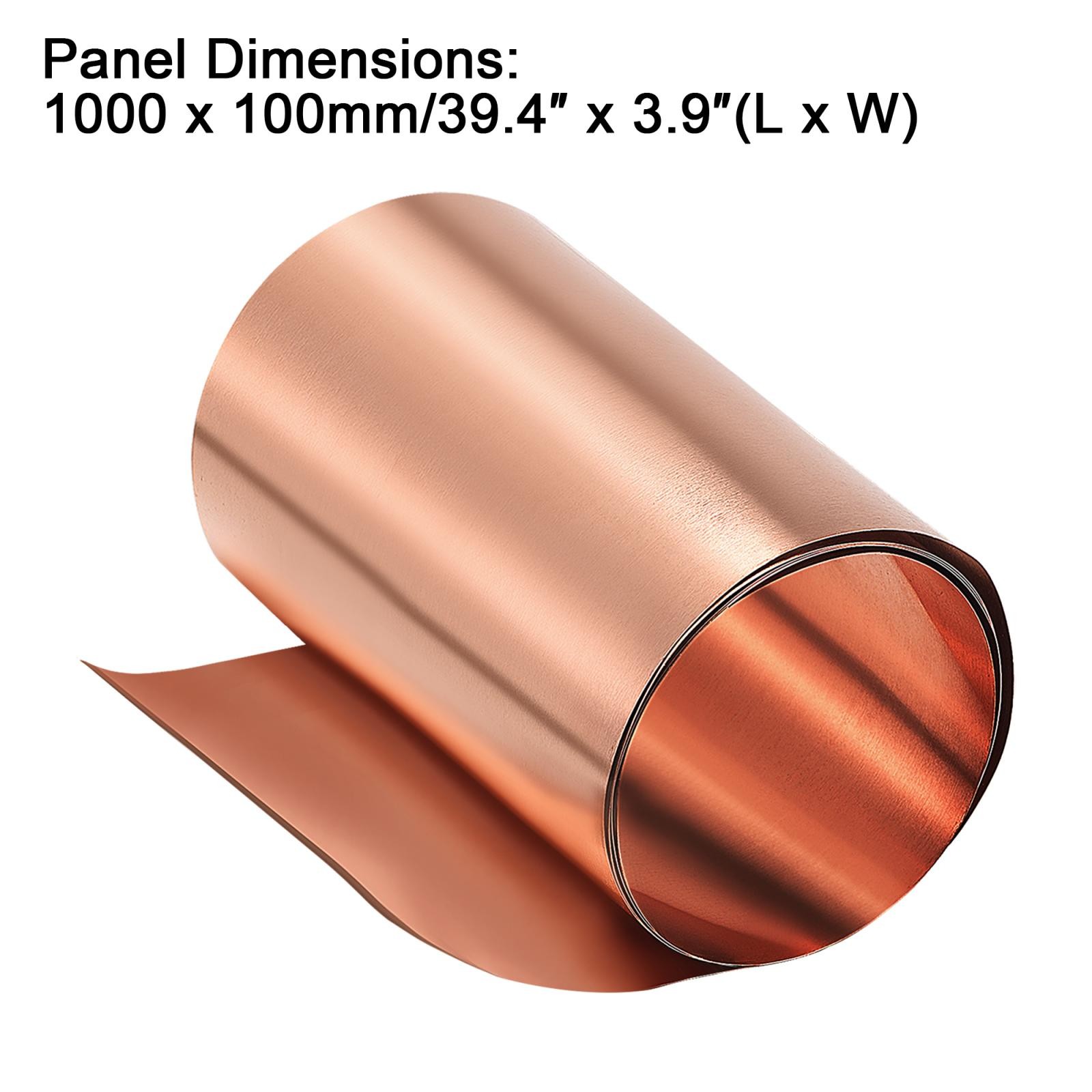 Copper Sheet Roll Metal Foil Plate 39.4″ x 3.9″