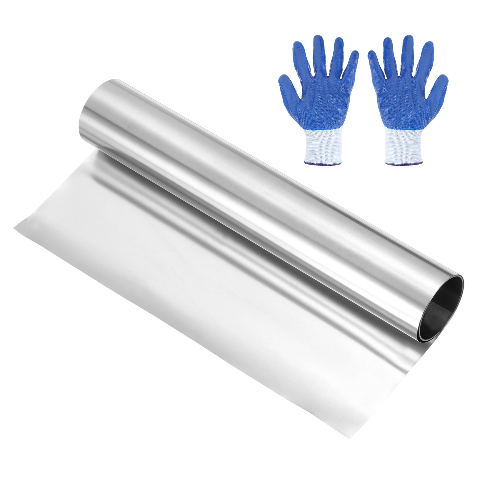 304 Stainless Steel Foil Roll 0.06mm x 200mm x 1m Metal Strip Sheet Silver Tone