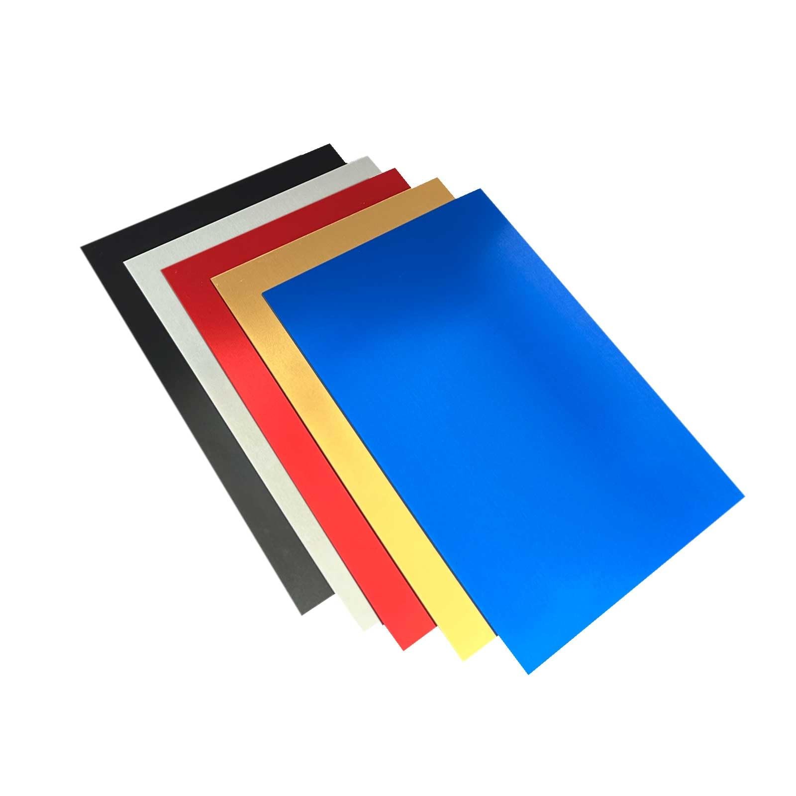 10 PCS 5-Color Anodized Aluminum Sheet 5x7x1/32 Inch 0.8mm Laser Engraving