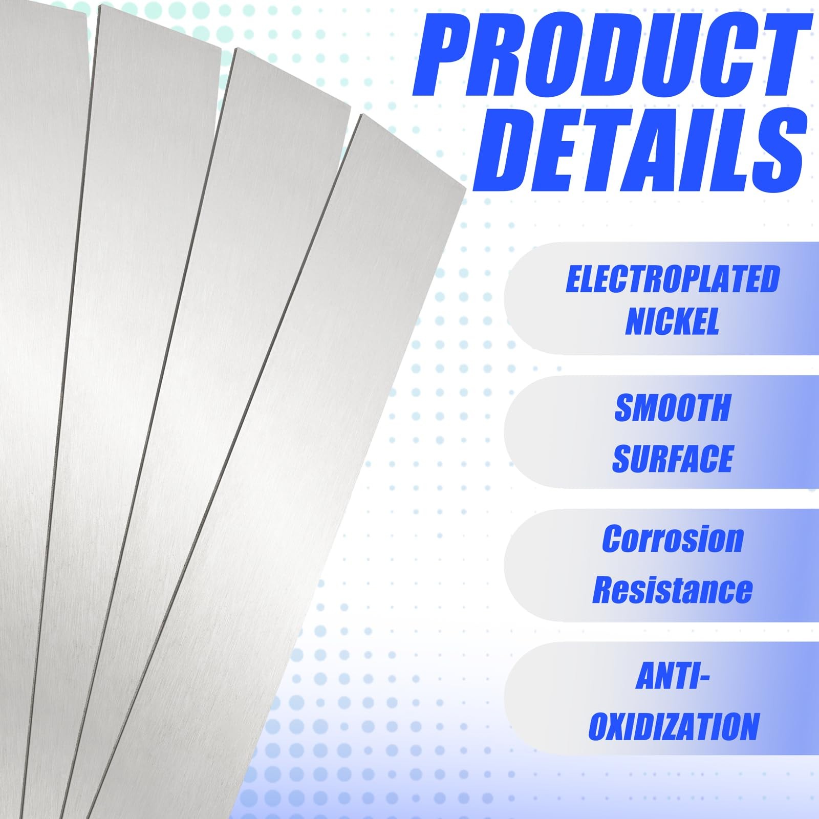 Ticikim Pure Nickel Sheet 99.6 Nickel Anode Sheet 0.04 X 1 X 6 Inches For