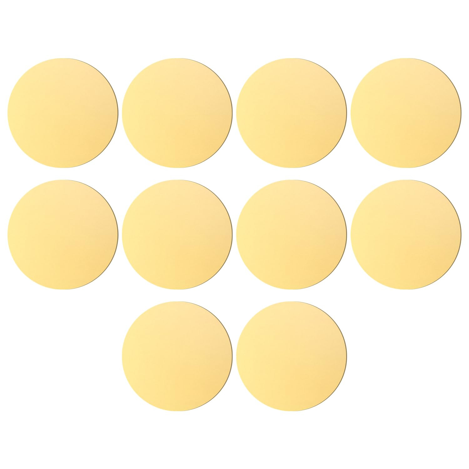10-Pack 2-3/8 Brass Discs 12-Gauge 2mm Thick Round Plates for Jewelry & Crafts