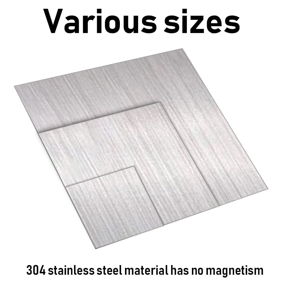304 Stainless Steel Sheet 14 Gauge 0.08″ Thick x 8″ Wide x 8″ Long – Metal Strip