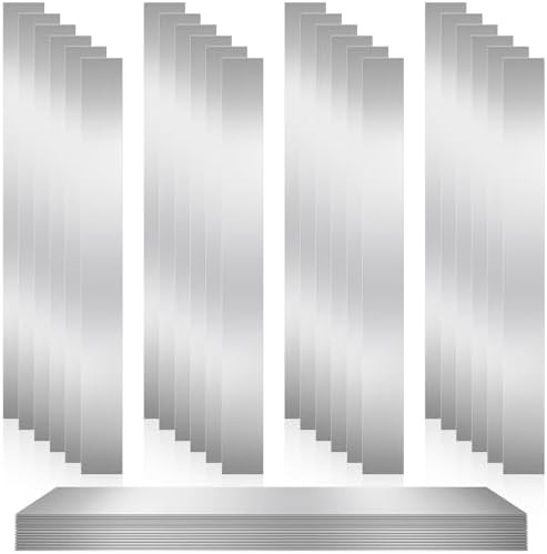 24 Pcs 304 Stainless Steel Strips Metal Shim Stock Assortment 1″ Width x 12″ Len