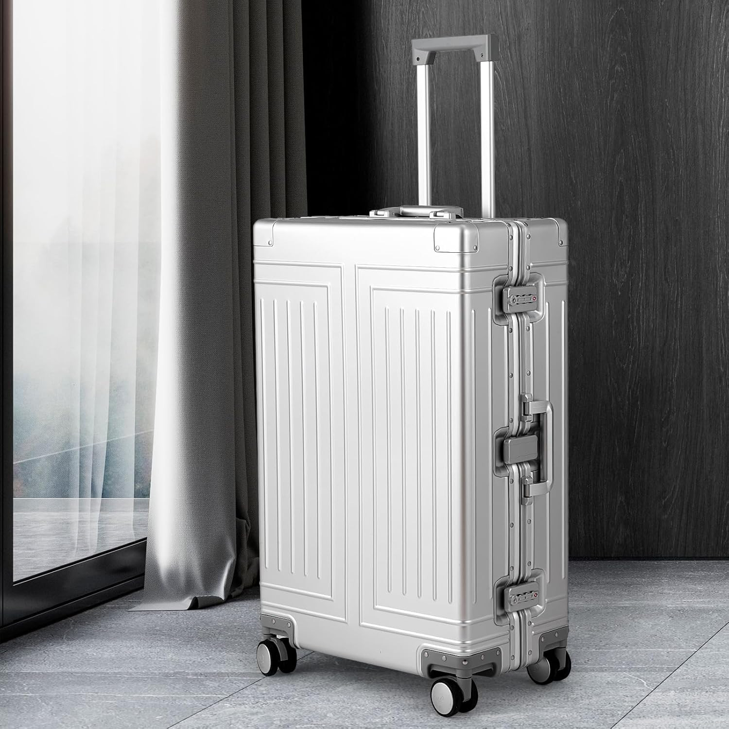 All Aluminum Magnesium Luggage 28Inch，Cut from Whole Aluminum Sheet（3Rd Generati