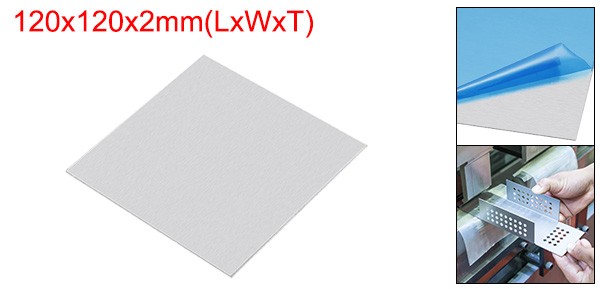 120mm x 120mm x 2mm Rectangle 1060 Aluminum Sheet Flat Metal Plate Stock