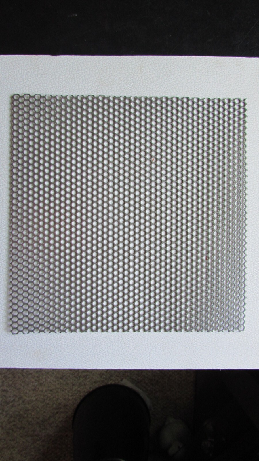 1/4″ HOLES–16 GA.-(0598)-304 STAINLESS PERFORATED SHEET- 11″ X 12″