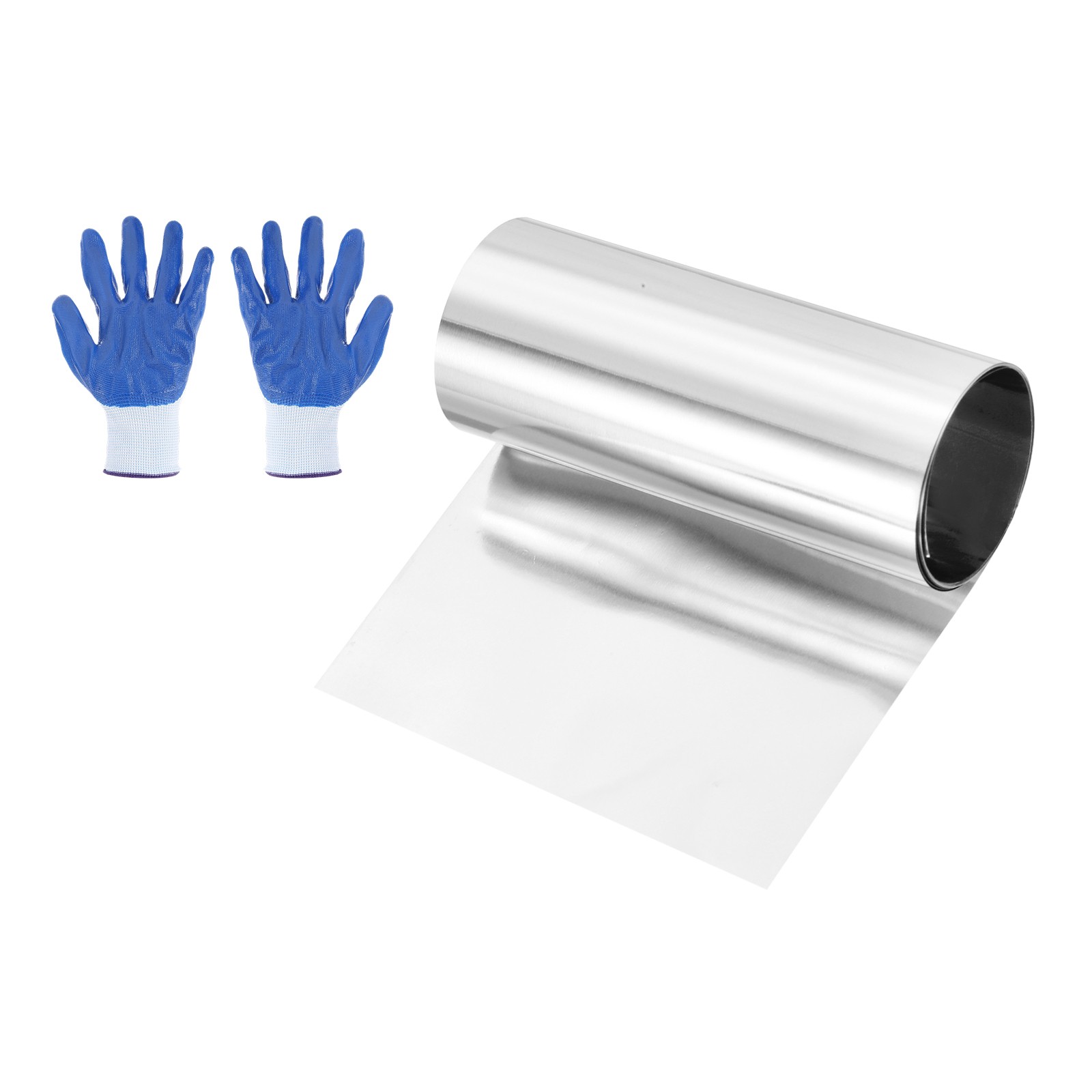 304 Stainless Steel Foil Roll 0.02mm x 50mm x 1m Metal Strip Sheet, Silver Tone