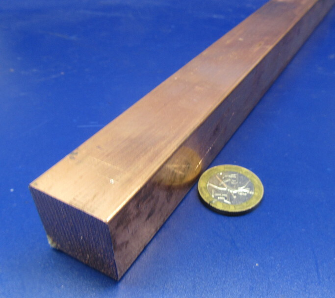 182 Copper Square Bar 1.0″ Thick x 1.0″ Wide x 6 Foot Length