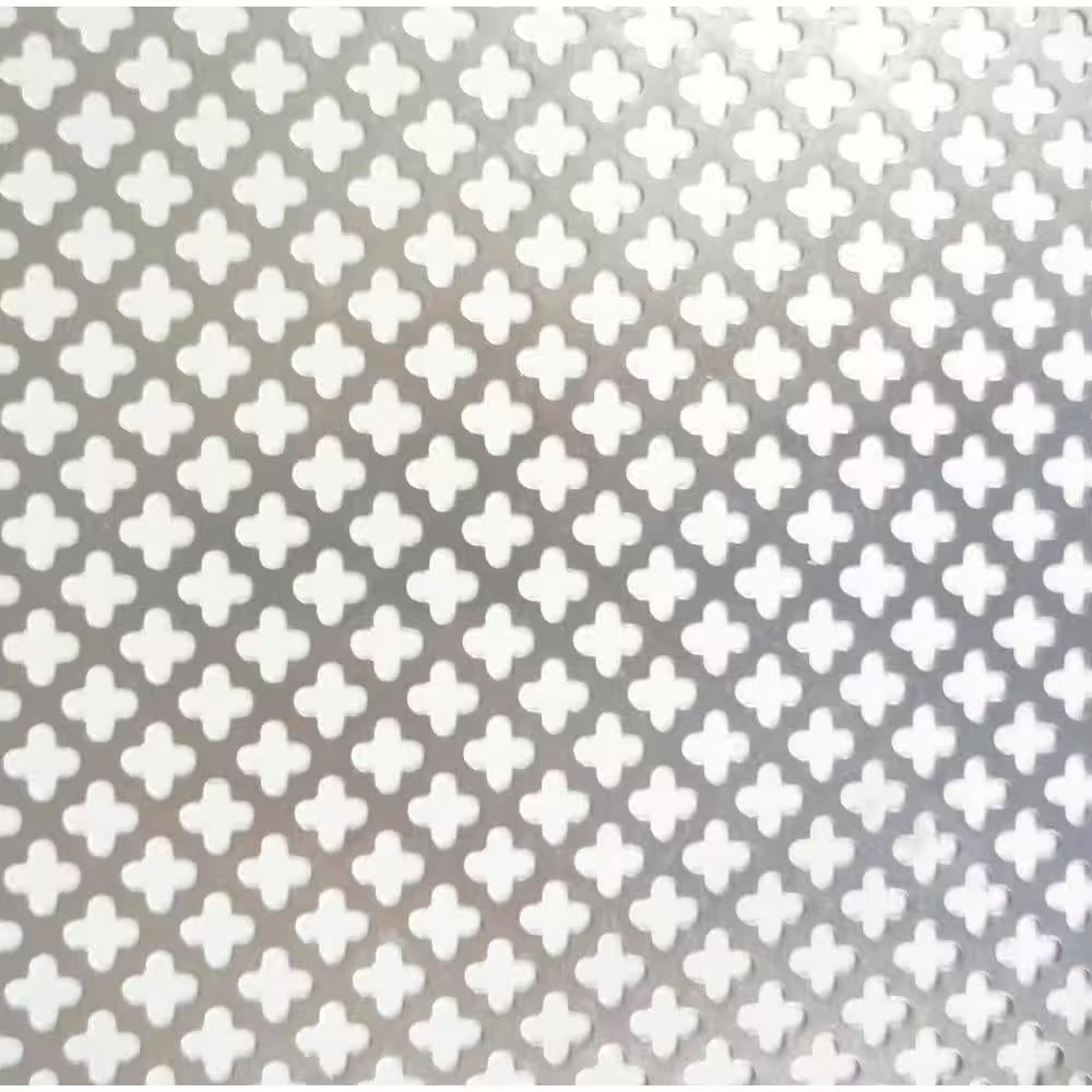 Aluminum Sheet 1 ft x 2 ft Cloverleaf Mill Lightweight Wear-Resistant Perforated