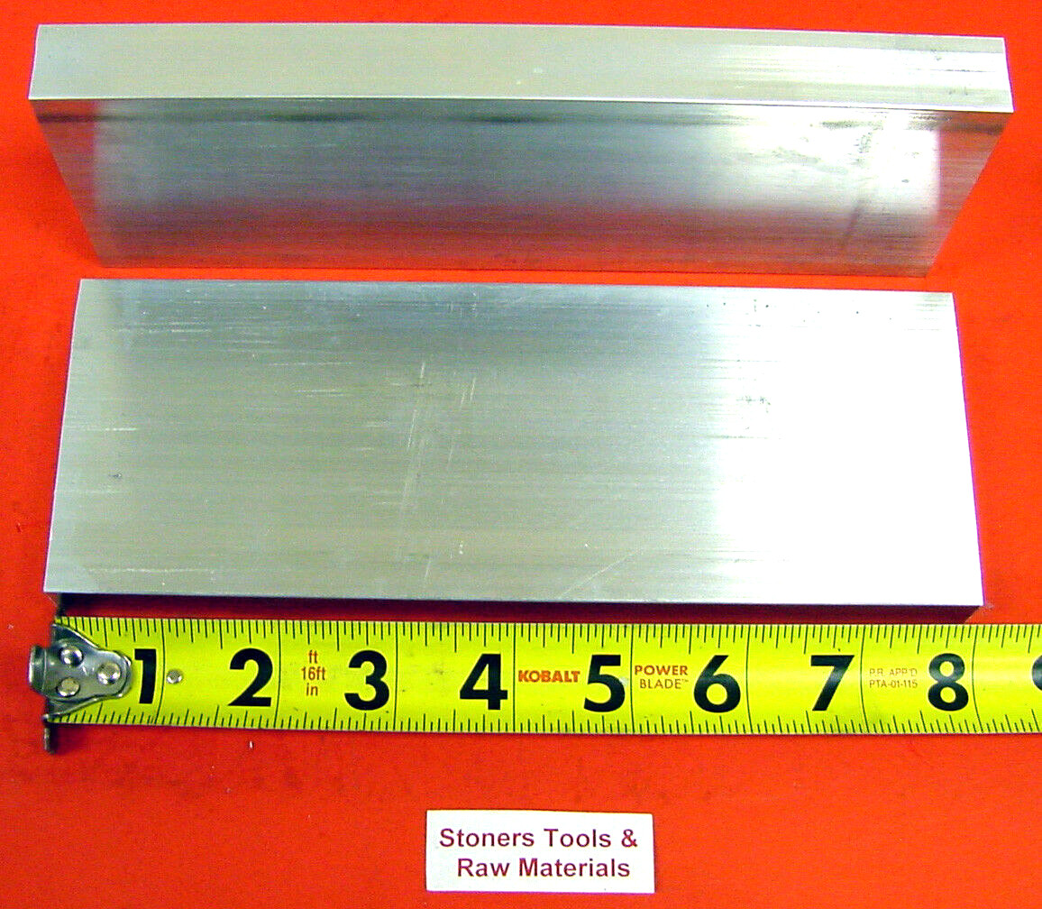 2 Pieces 1″ X 3-1/2″ ALUMINUM 6061 FLAT BAR 8″ long T6511 Solid Extruded Stock