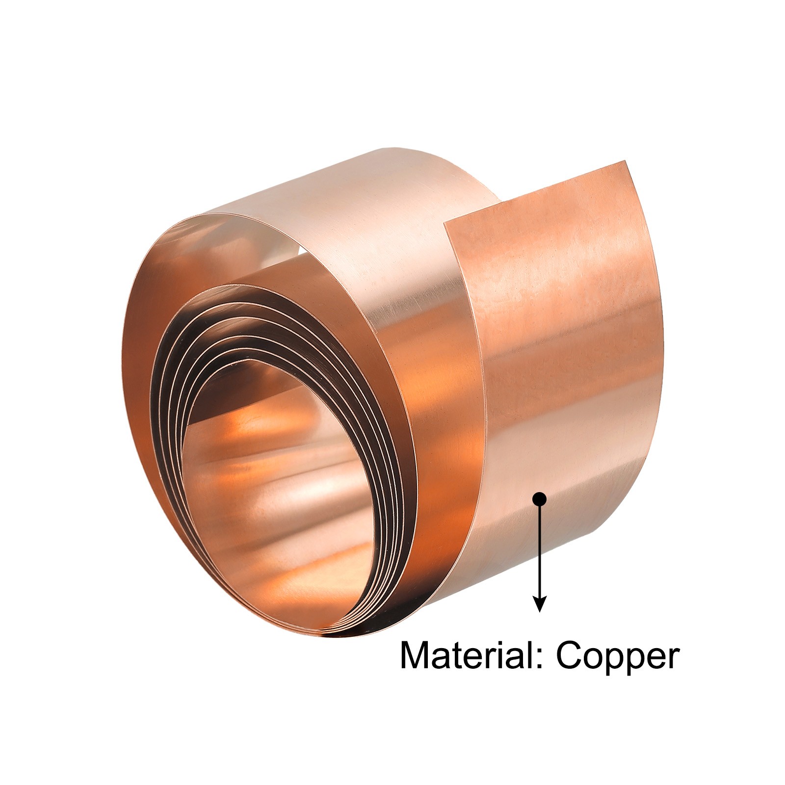 Copper Sheet Roll, Metal Foil Plate 2000mm x 30mm x 0.2mm