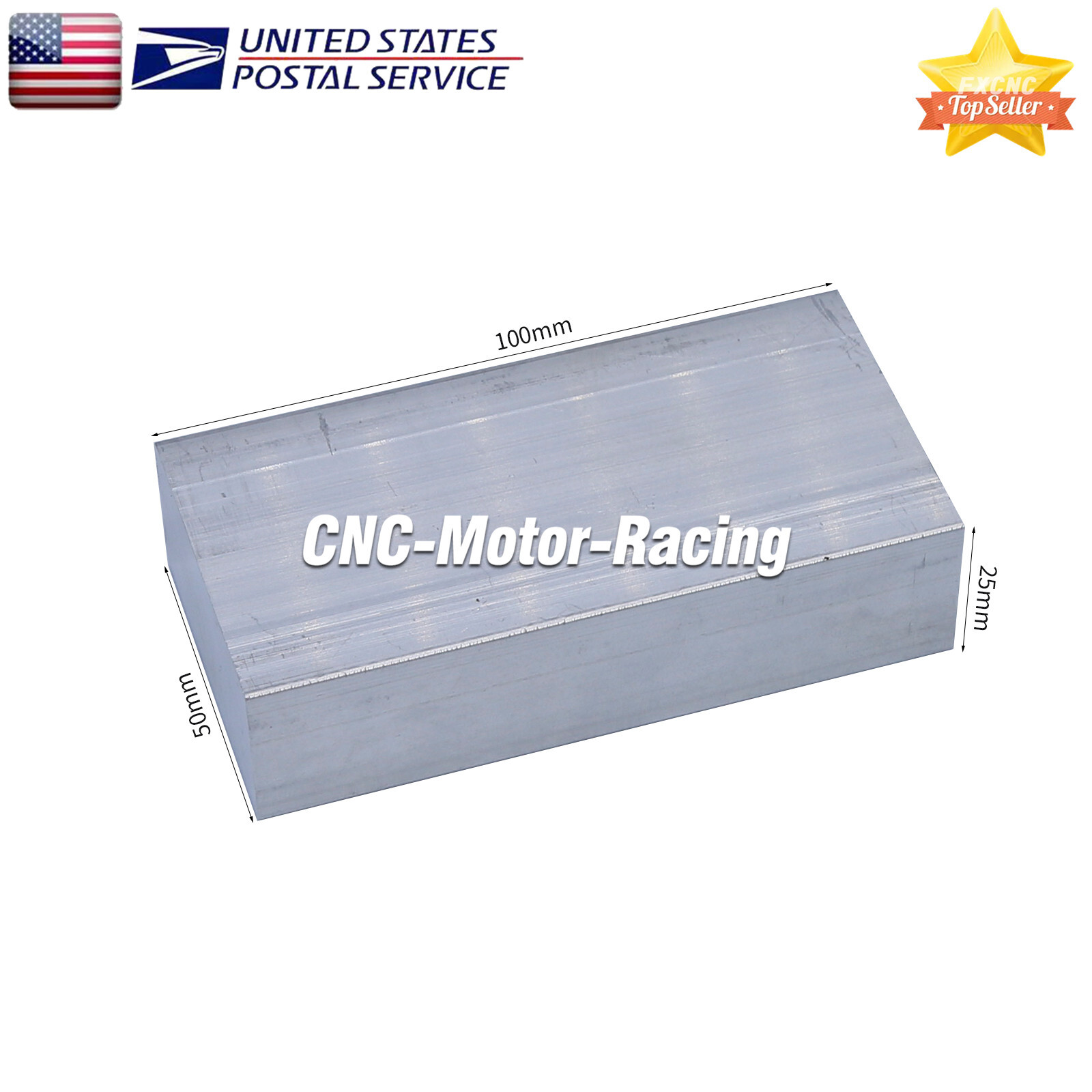 Aluminum Raw Material Flat Plate Sheet Long 100mm/3.94inch Thick 25mm/0.98″ USA