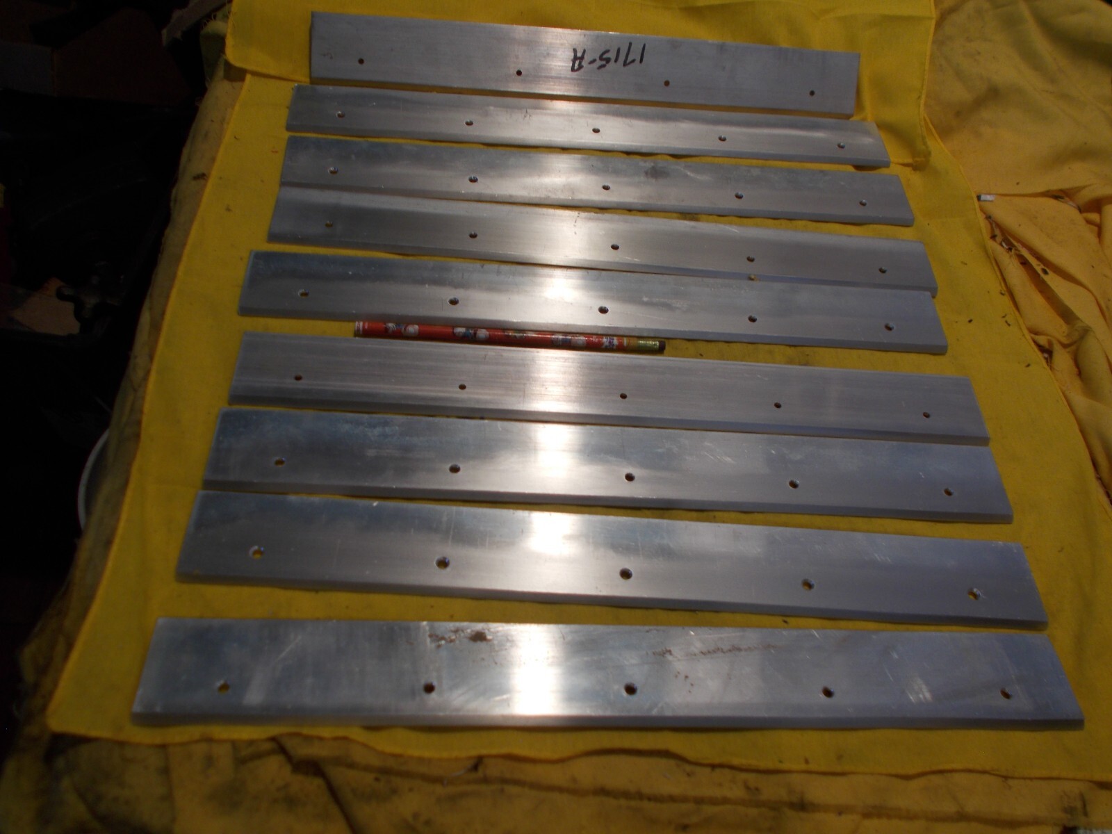 9 pc LOT of 6061 ALUMINUM FLAT BAR STOCK machine shop 3/16″ x 2″ x VARIOUS