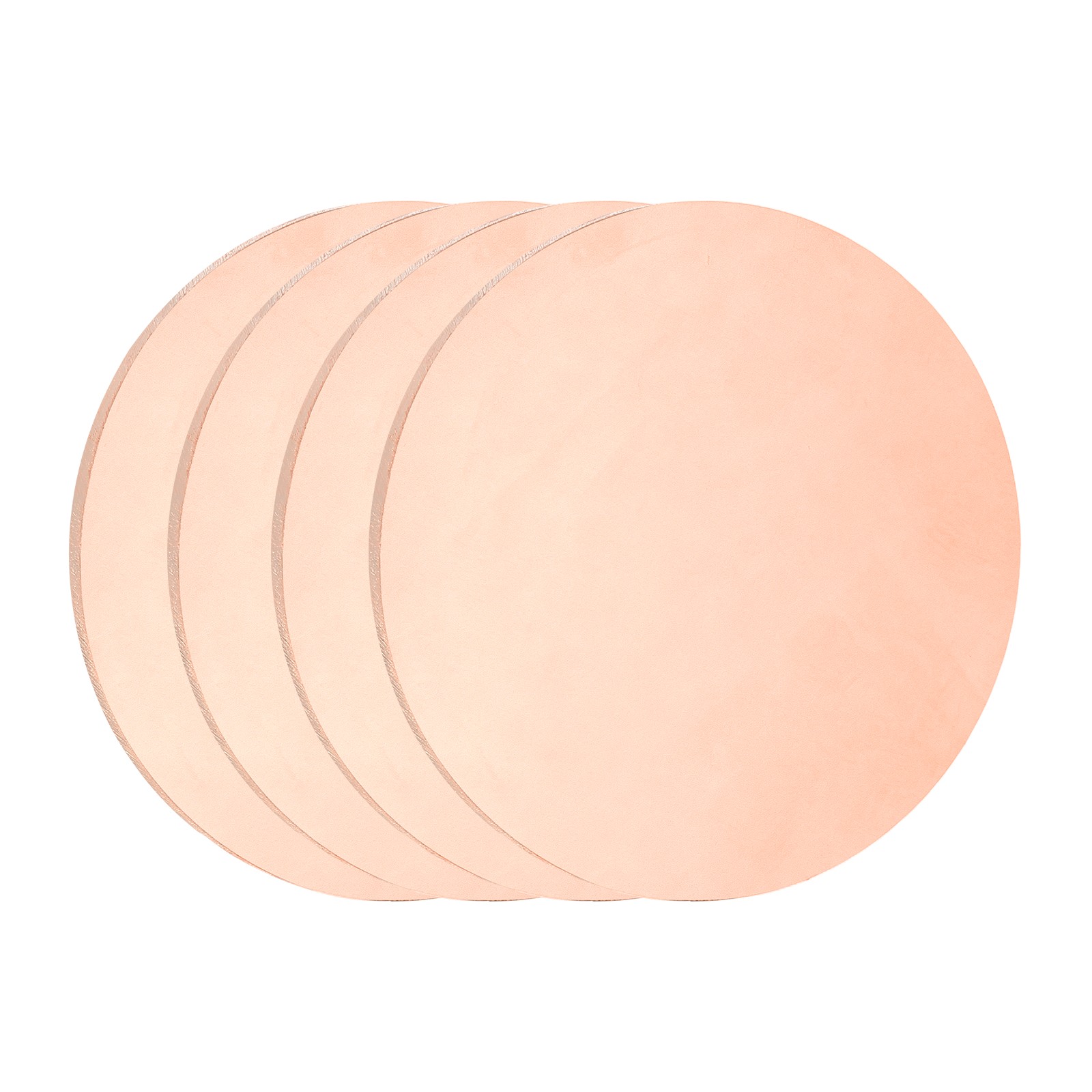4Pcs Copper Round Plate, 0.03″ Thick 1.2″ Dia C1100 Pure Copper Sheet