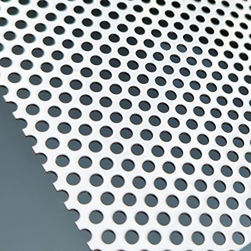 Perforated Stainless Steel Sheet 11.8″ x 11.8″ 0.035″ Thickness 0.12″ Holes Comm