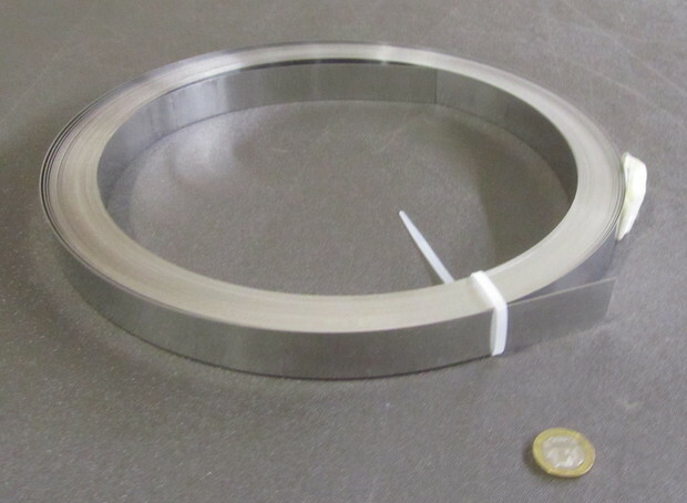 301 Stainless Steel Sheet Shim, .020″(+/-.0010″) x 1.0″ Width x 100 Foot Length