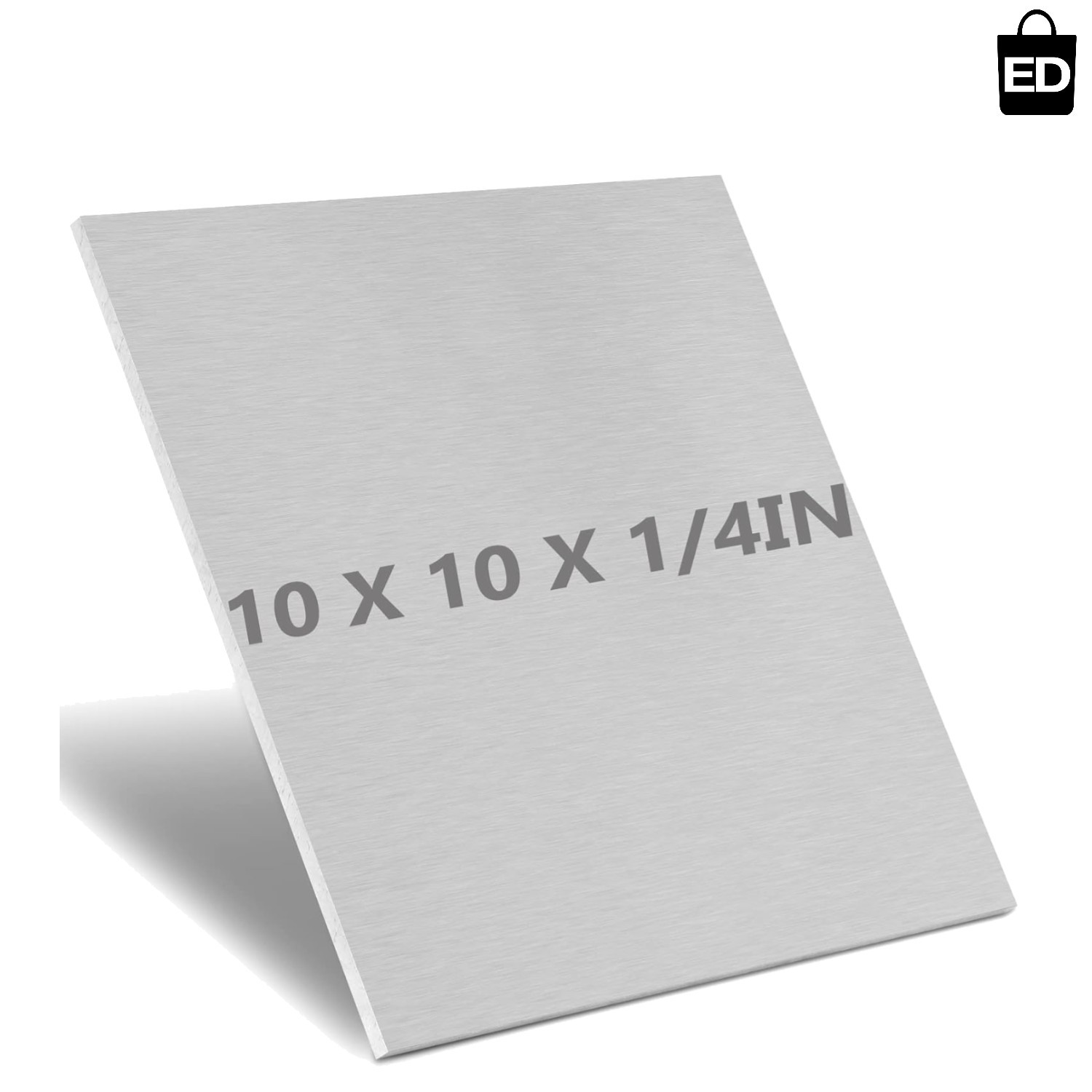 6061-T651 Aluminum Sheet Metal – 10″ x 10″ x 1/4″ for Crafting & Industrial Use