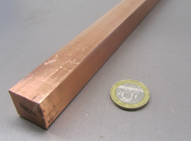 182 Copper Square Bar 3/4″ Thick x 3/4″ Wide x 6 Foot Length