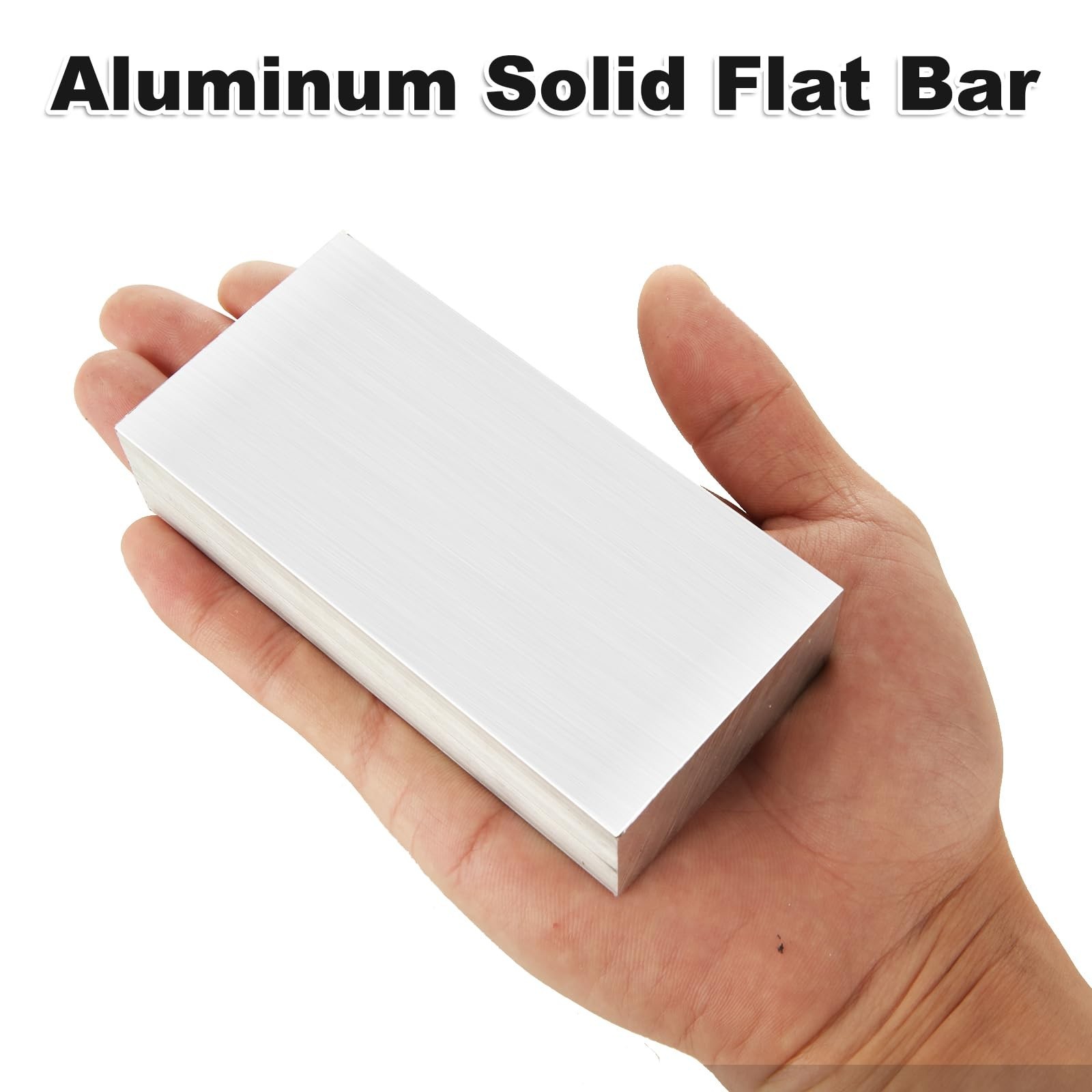 5PCS 1x2x4″ Aluminum Flat Bars – Solid 6061 T6 Block Stock, 25mm Thick, Versatil