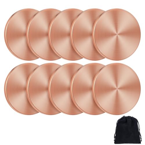 Copper Round Discs 1-1/4″ Dia. X 1/8″ Thick – 10 Pcs for DIY Crafts Engraving