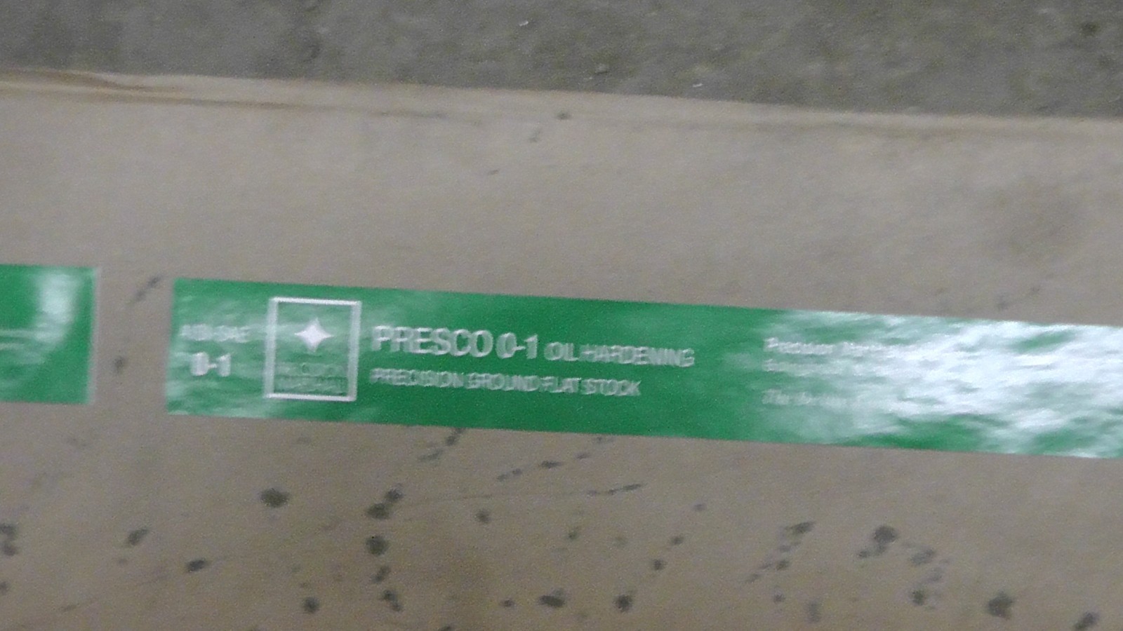 Presco 0-1 Oil Hardening Ground Flat Stock 1/4″ x 6″ x 36″ NEW!